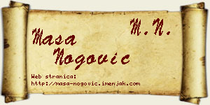 Maša Nogović vizit kartica